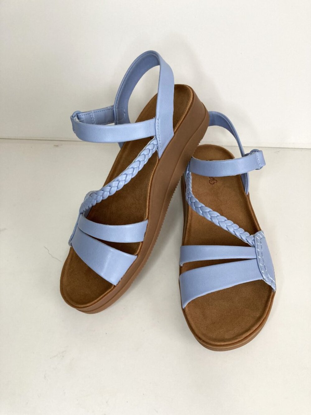 Baretraps Flicka Comfort Wedge Sandals – Sea Glass Blue – Size 8M